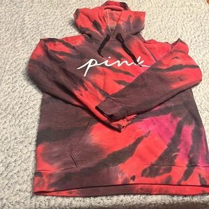Pink Victoria’s Secret tie-dye hoodie